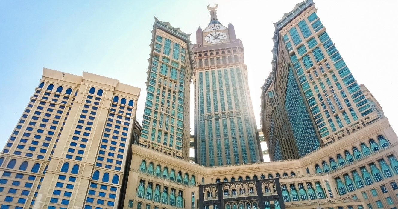 Skyline and Abraj Al Bait  in Makkah, Saudi Arabia