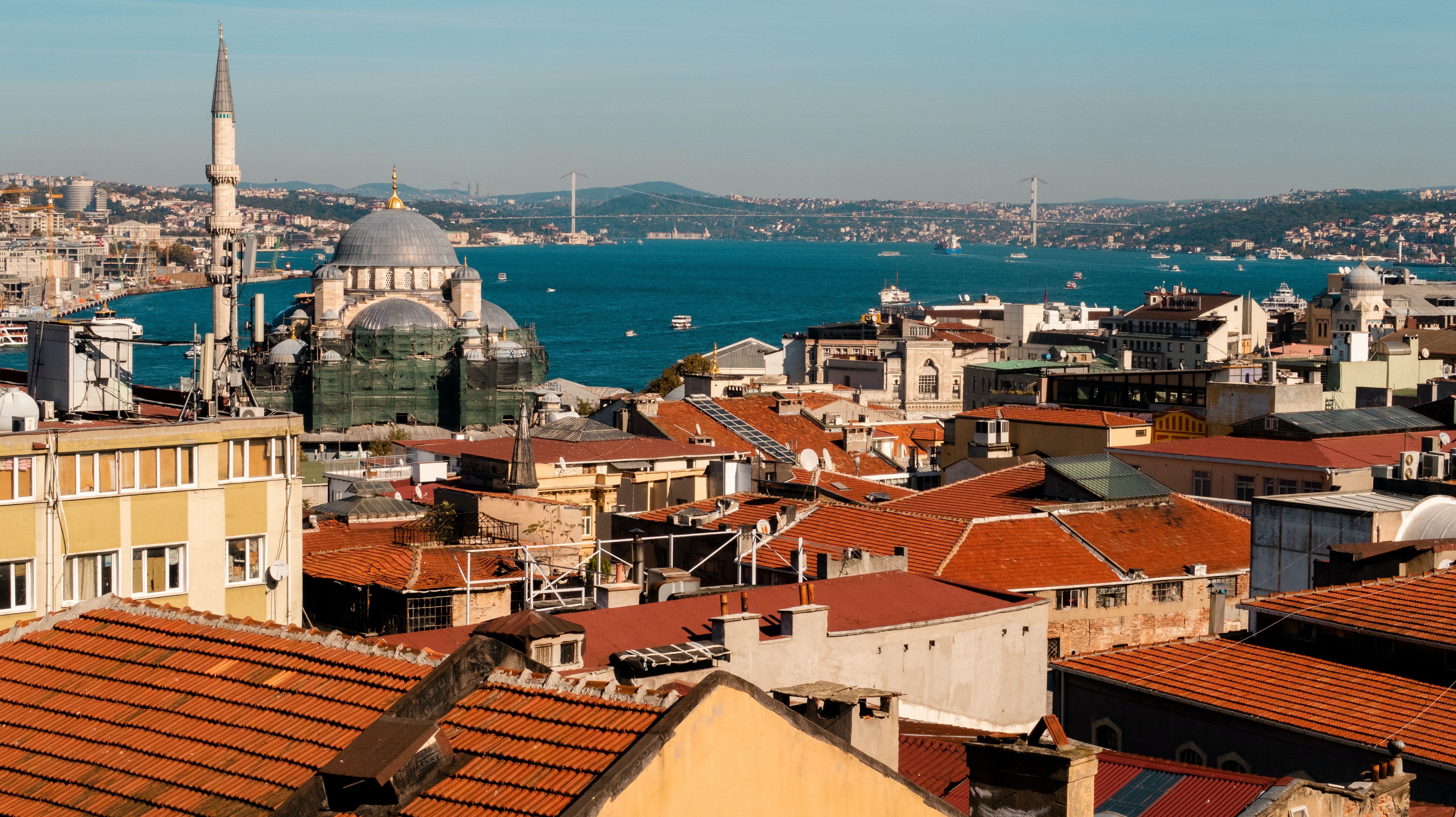 vista do telhado em Istambul