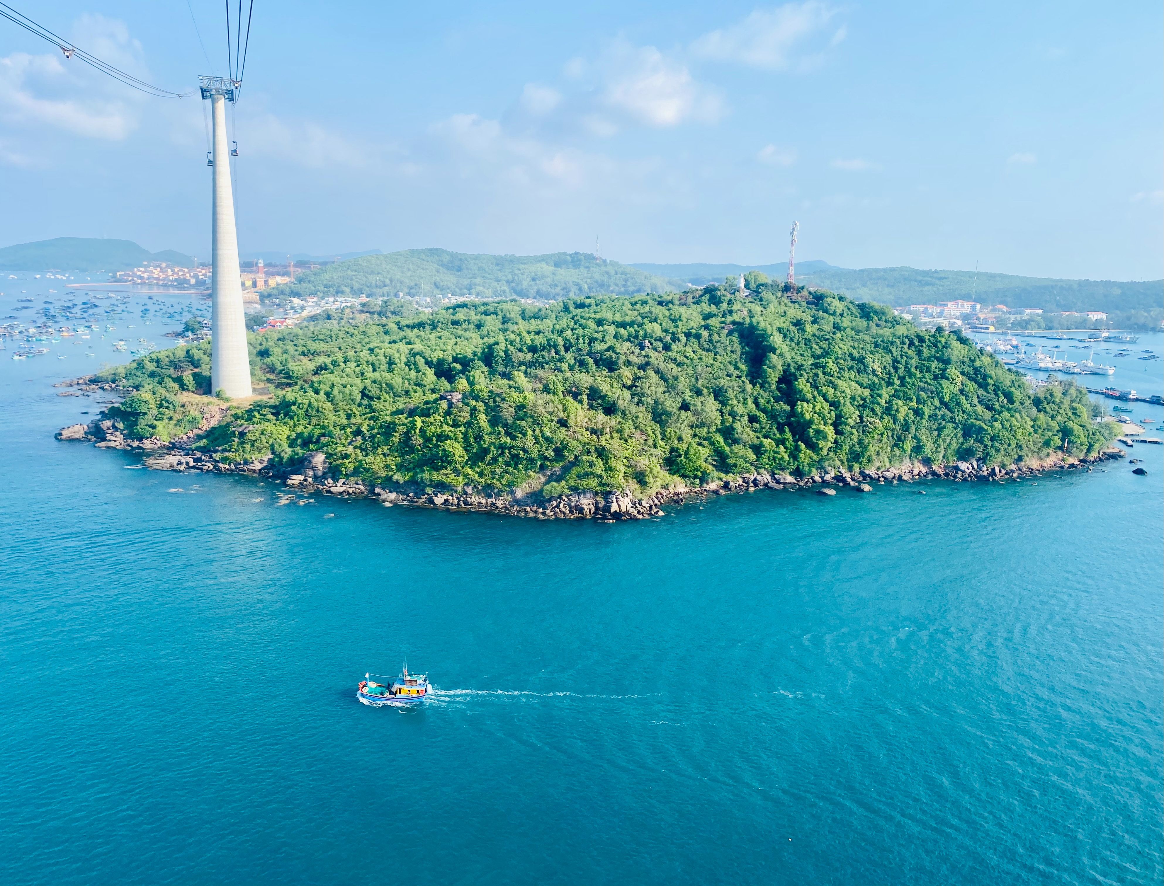 Phu Quoc Island with a tower in the background
