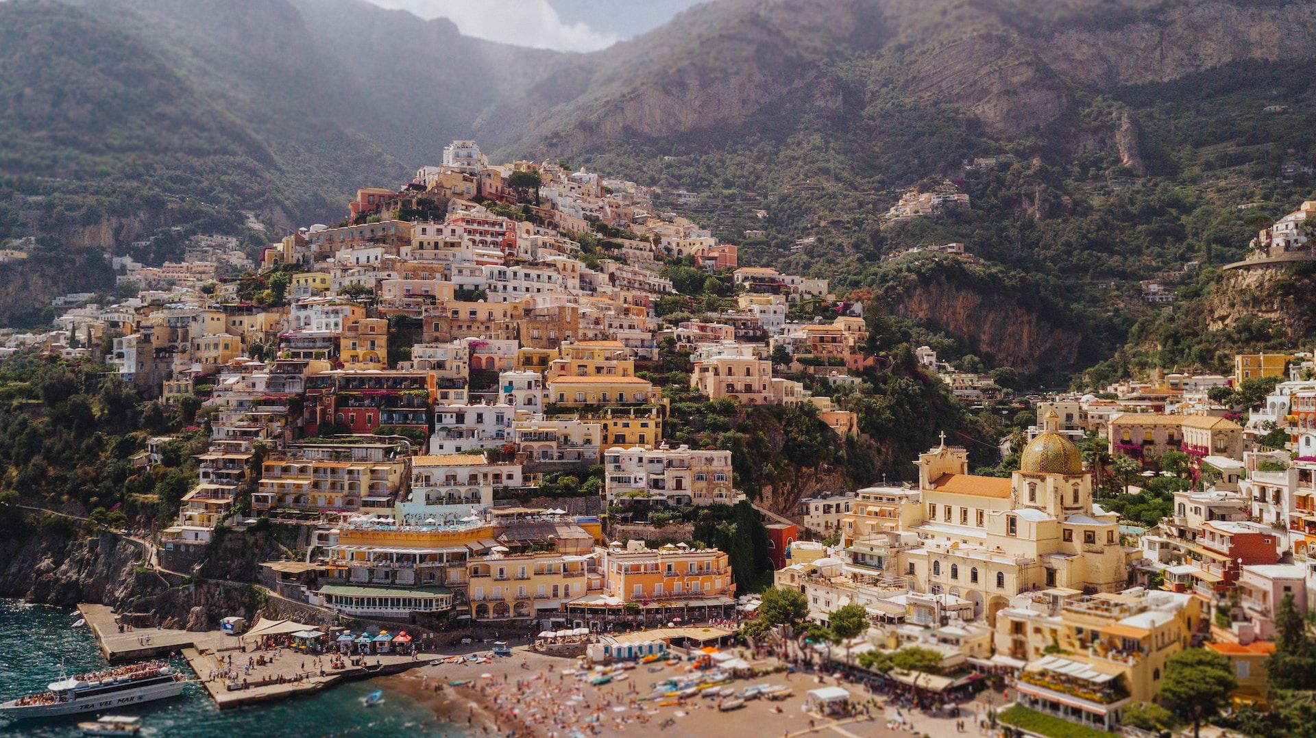 Aerial view of Positano