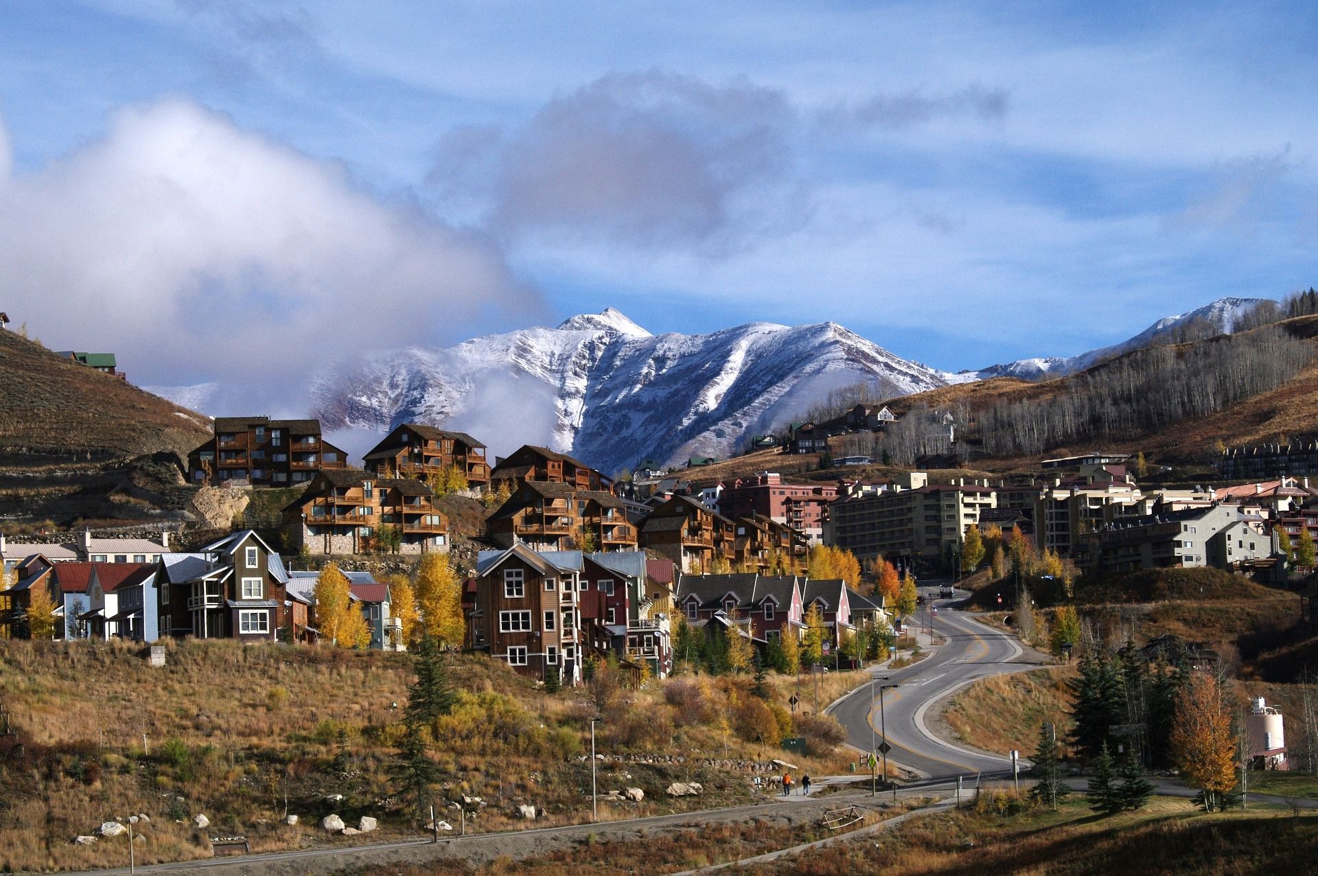 A view of Crested Butte town in Colorado 