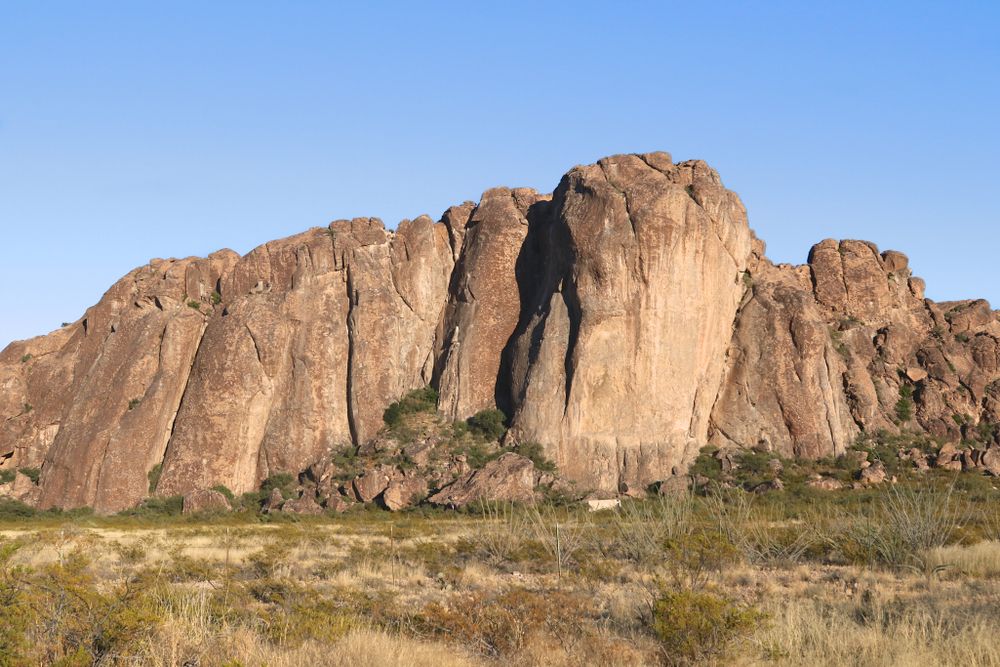 Typical rock formations at Hueco Tanks State Park