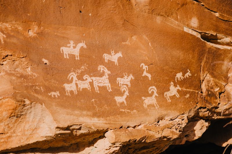 Ute Petroglyphs in Arches National Park, Utah