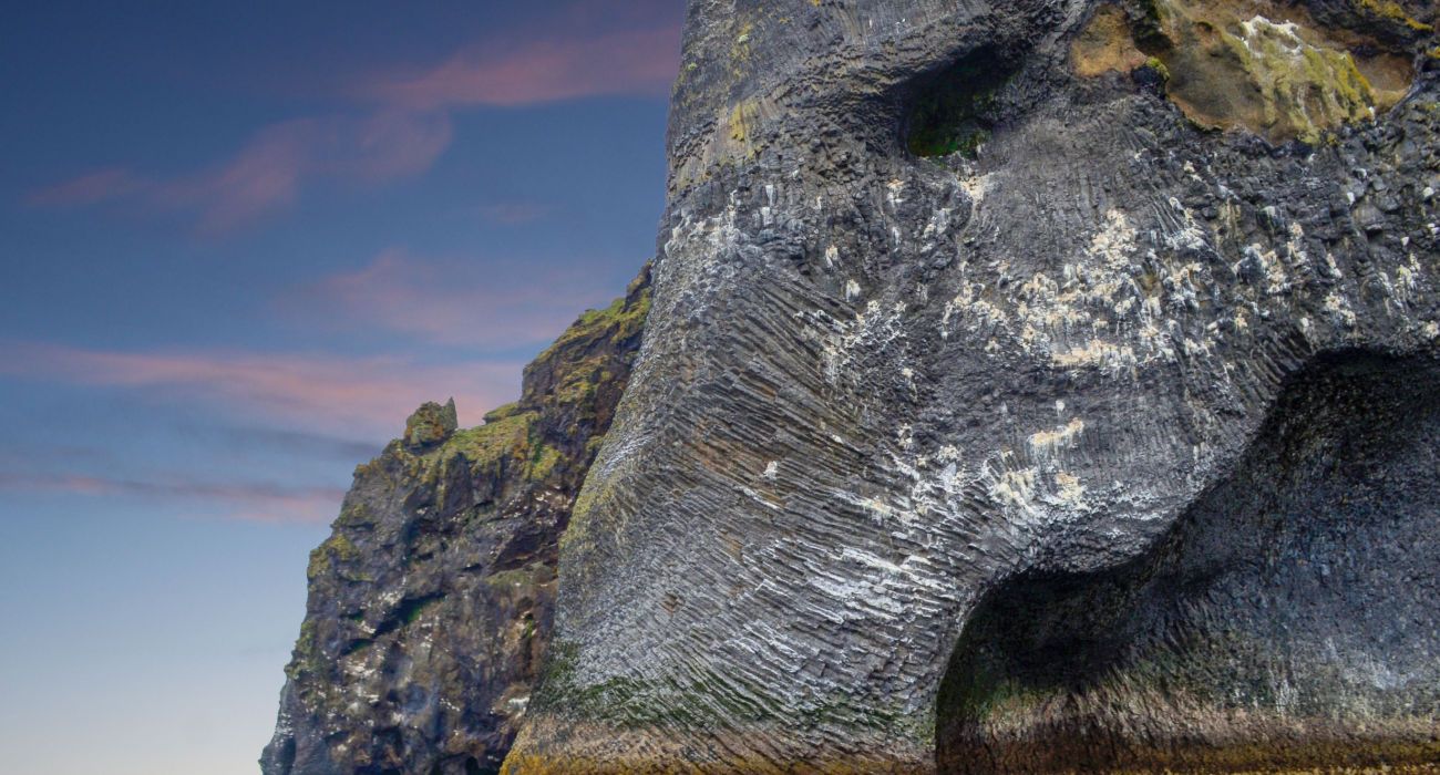 View of Elephant Rock in Iceland