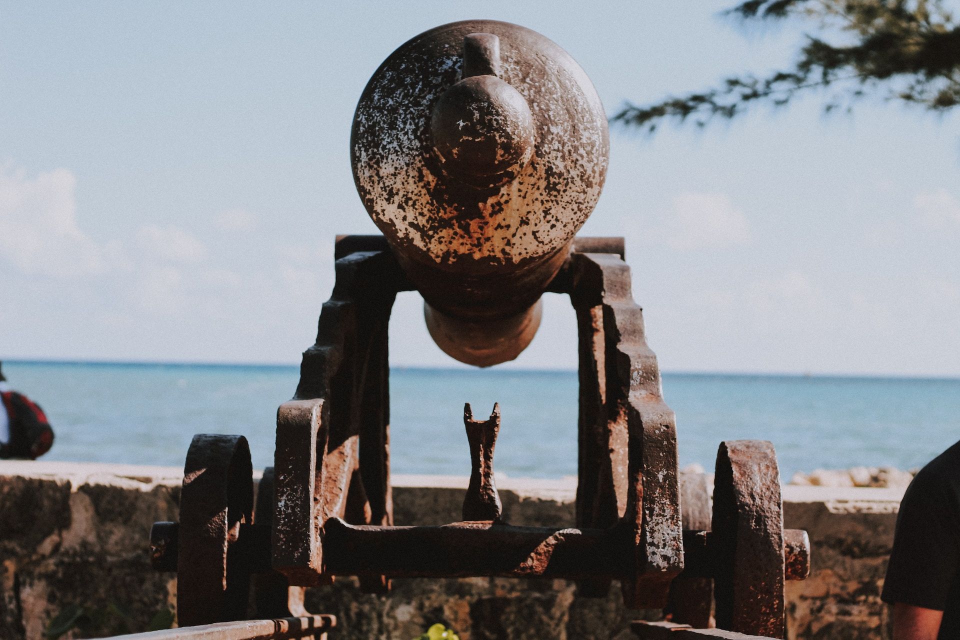 An old historic canon in Falmouth, Jamaica