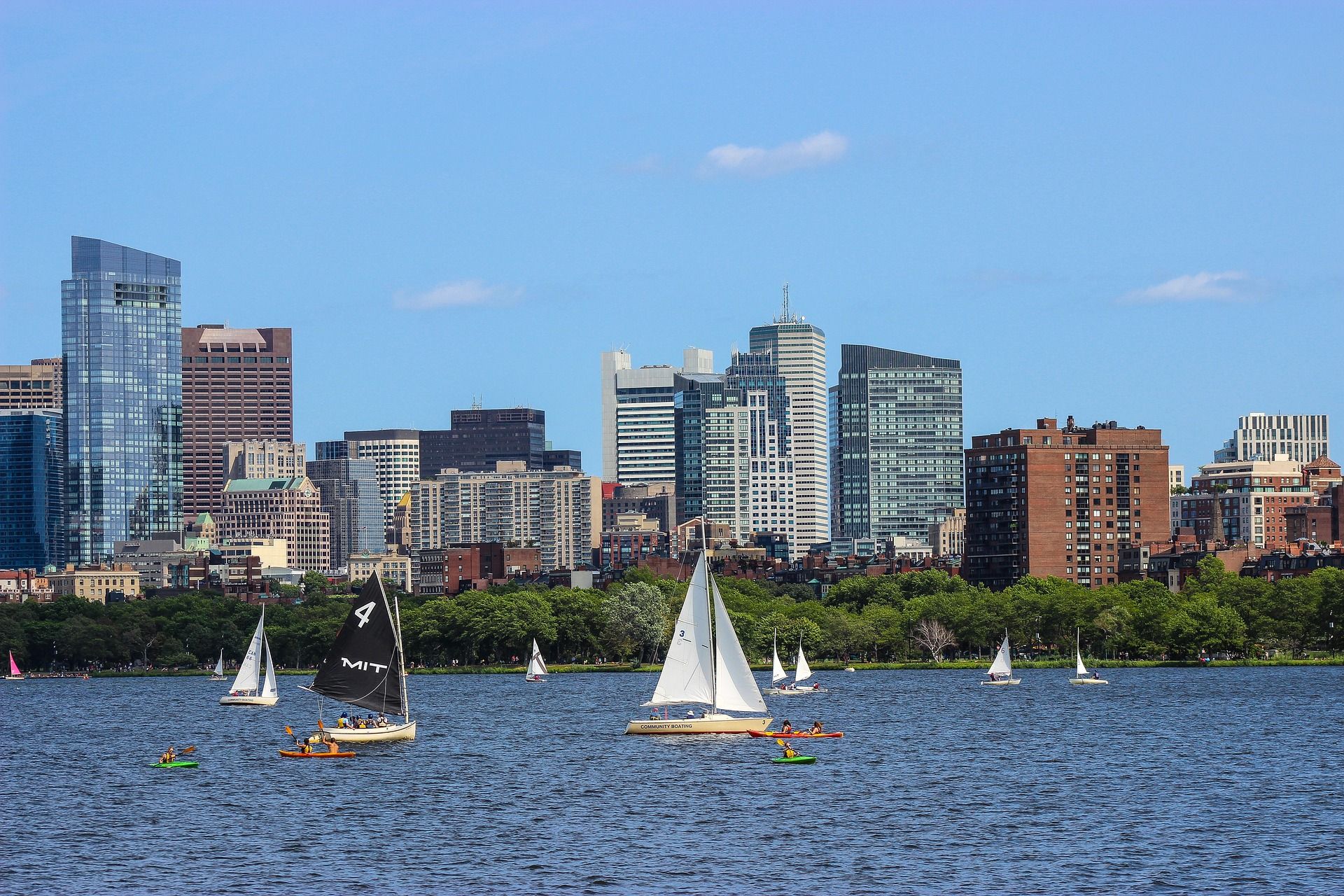 Boston waterfront summertime