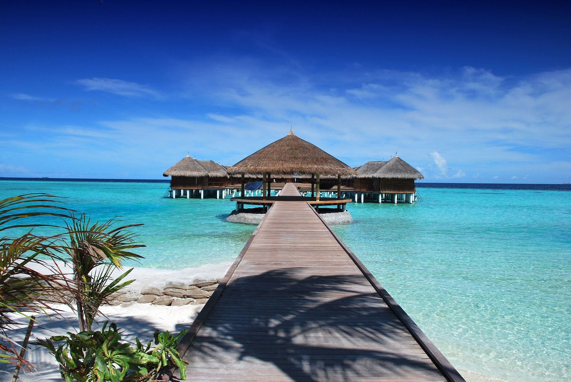 Water huts Maldives