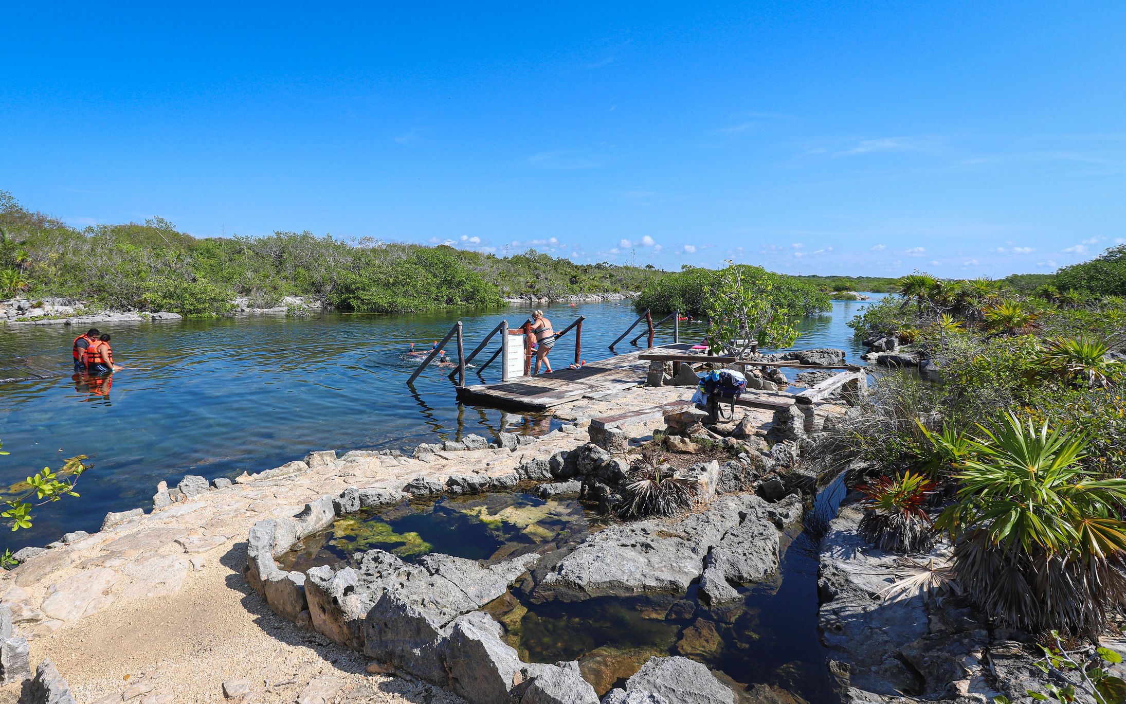 Swimmers in the Yal-Ku Lagoon in Riviera Maya