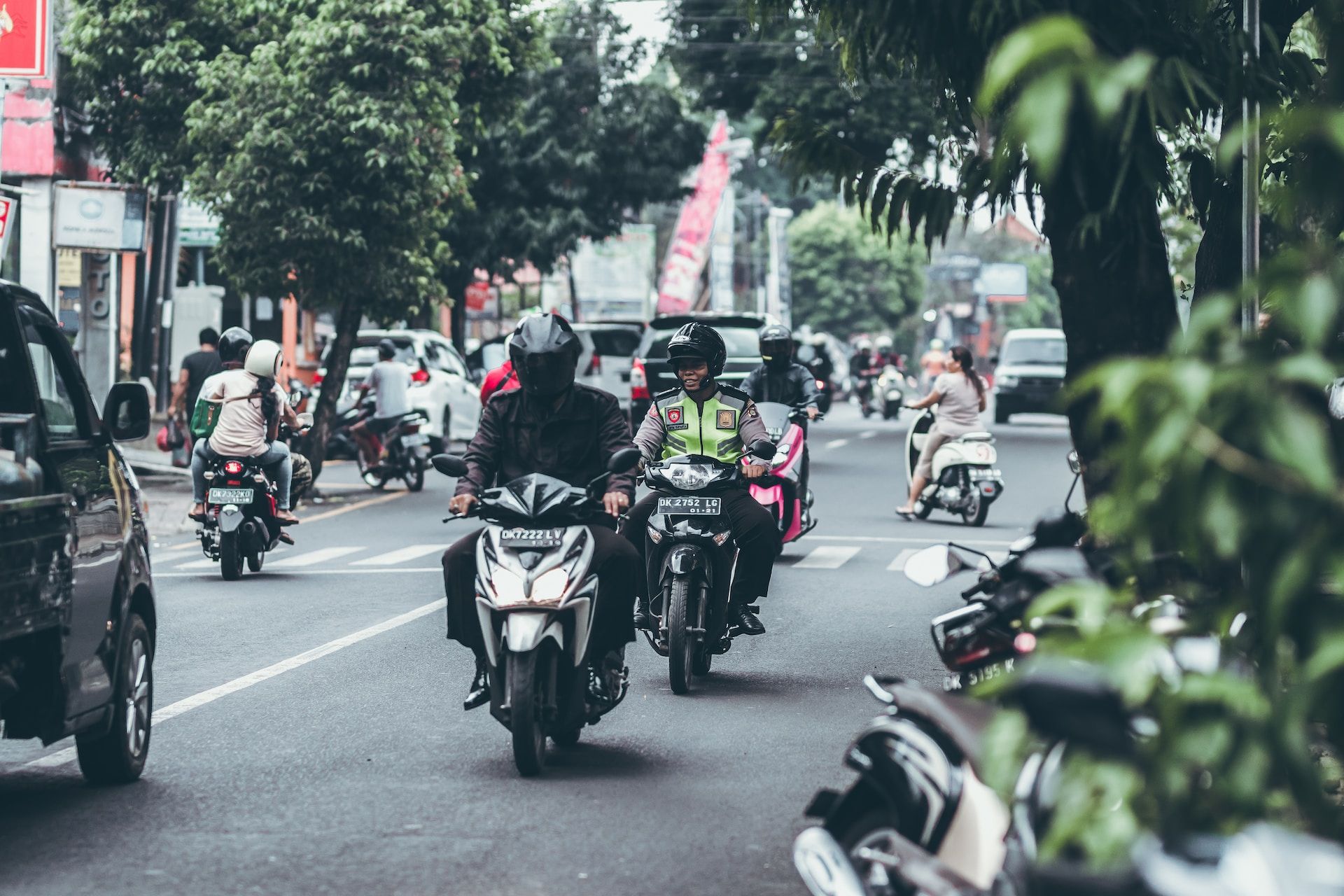Road traffic in Bali