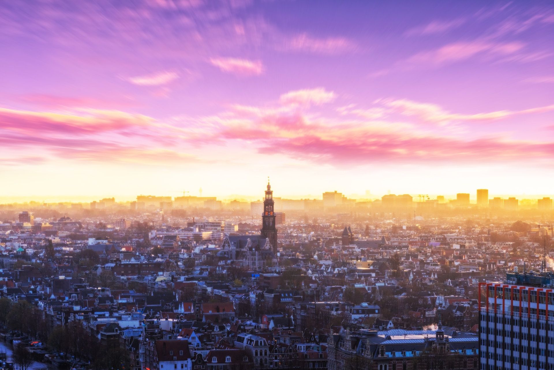 The skyline of Amsterdam