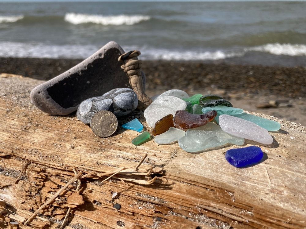 Beach glass from Lake Erie