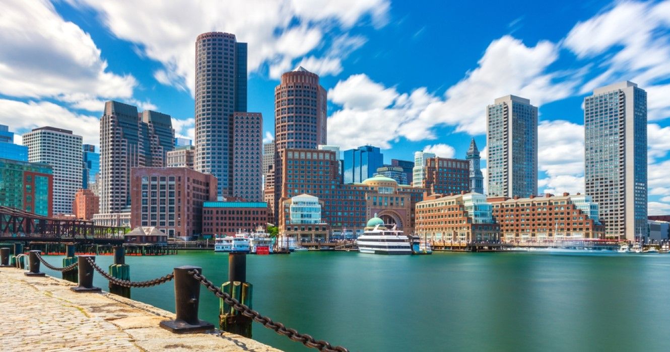 Boston from the port in Downtown, Massachusetts