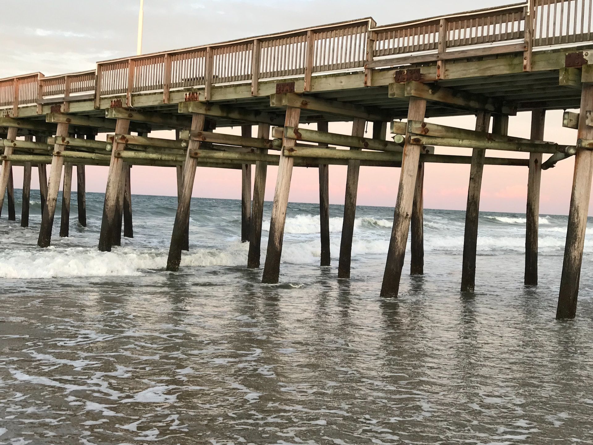 The bridge at Sandbridge Beach in Virginia Beach, USA