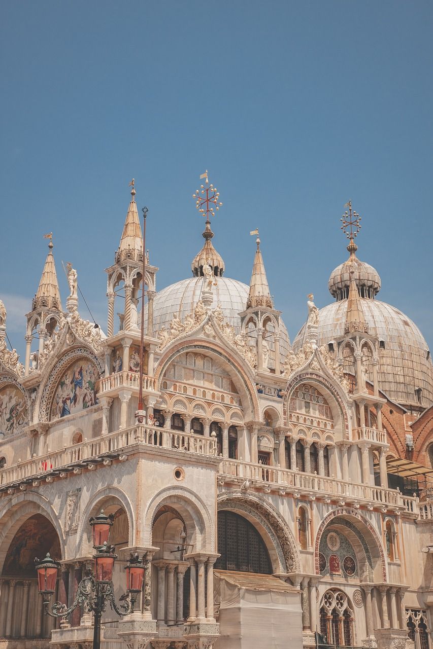View of Saint Mark's Basilica in Venice, Italy.