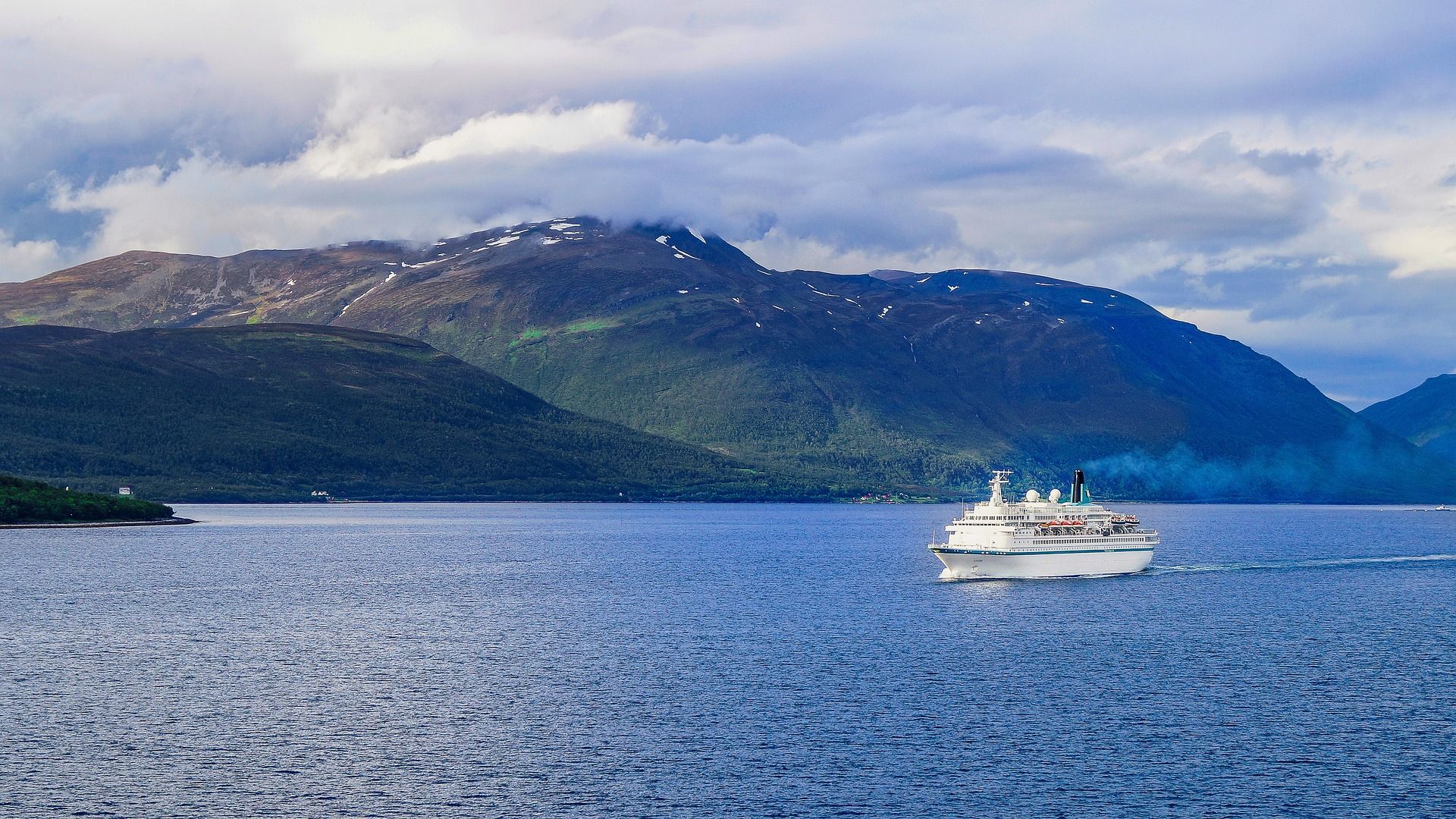 A cruise ship in Norway, North Sea