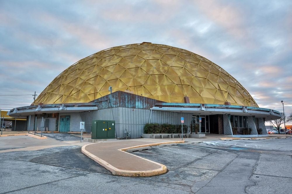 The Gold Dome Along Route 66 in Oklahoma City, Oklahoma 