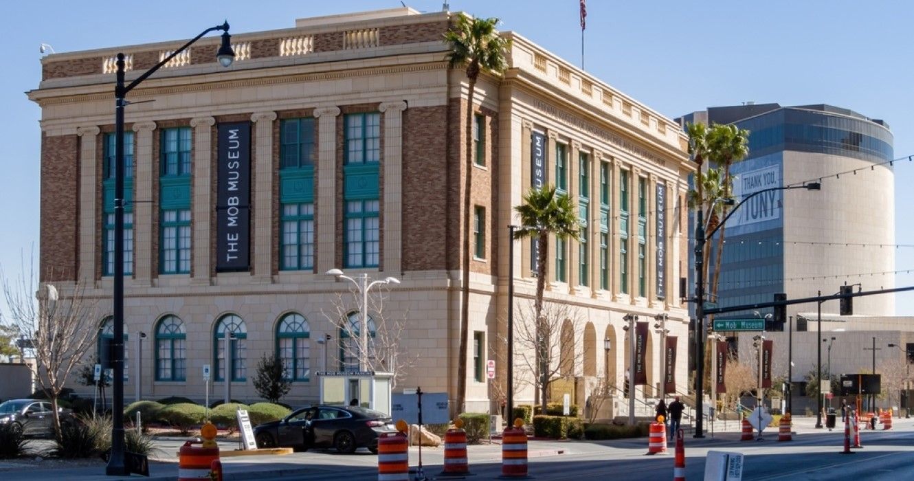 Exterior view of famous The Mob Museum in Las Vegas