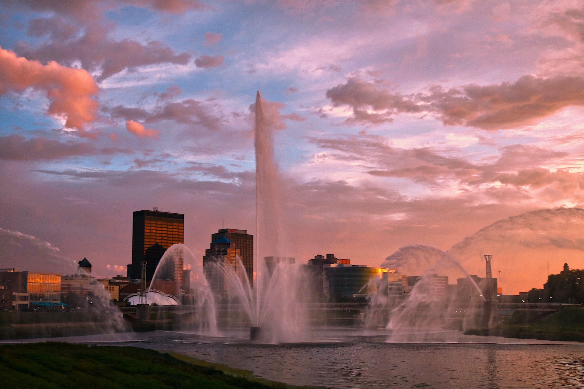 Fountains in Dayton Ohio
