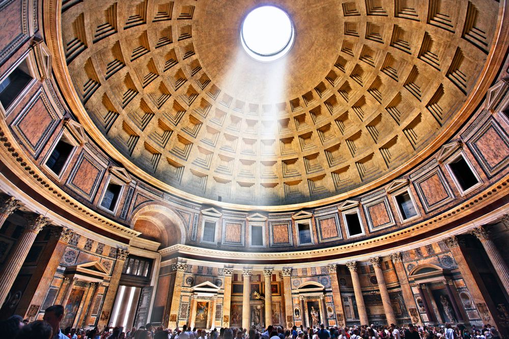 Inside the Pantheon, former Roman Temple