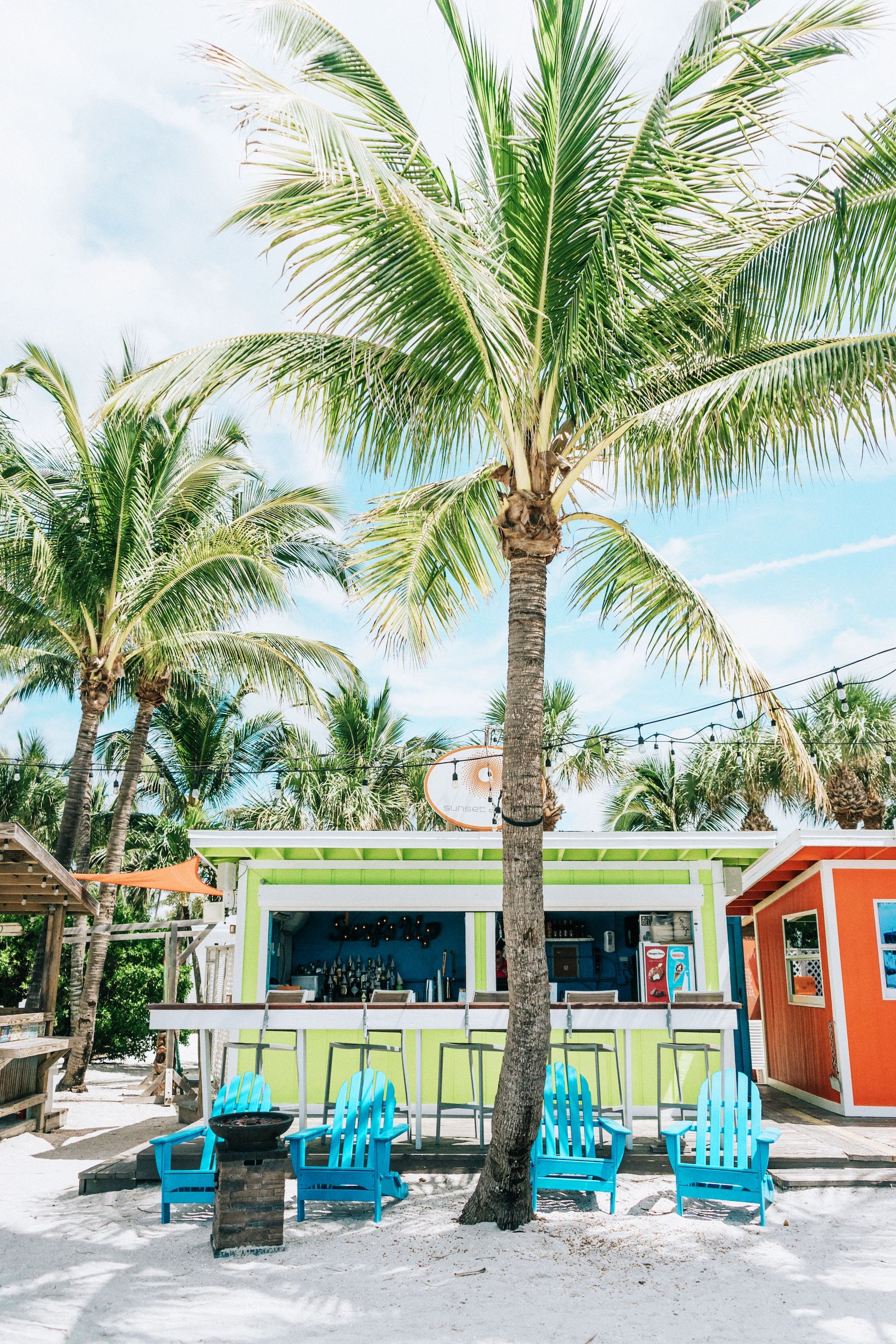 Colorful beach bar on Captiva Island, Florida