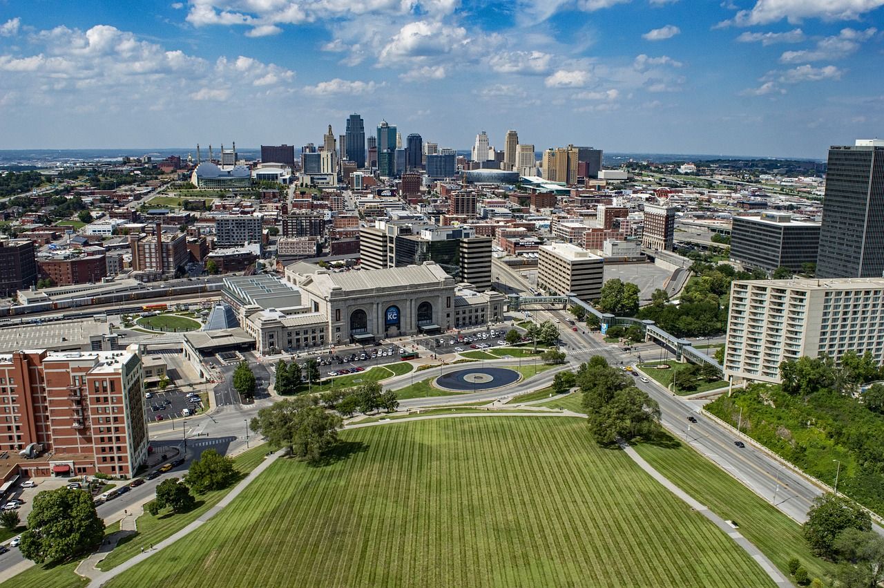 Aerial view of Kansas City