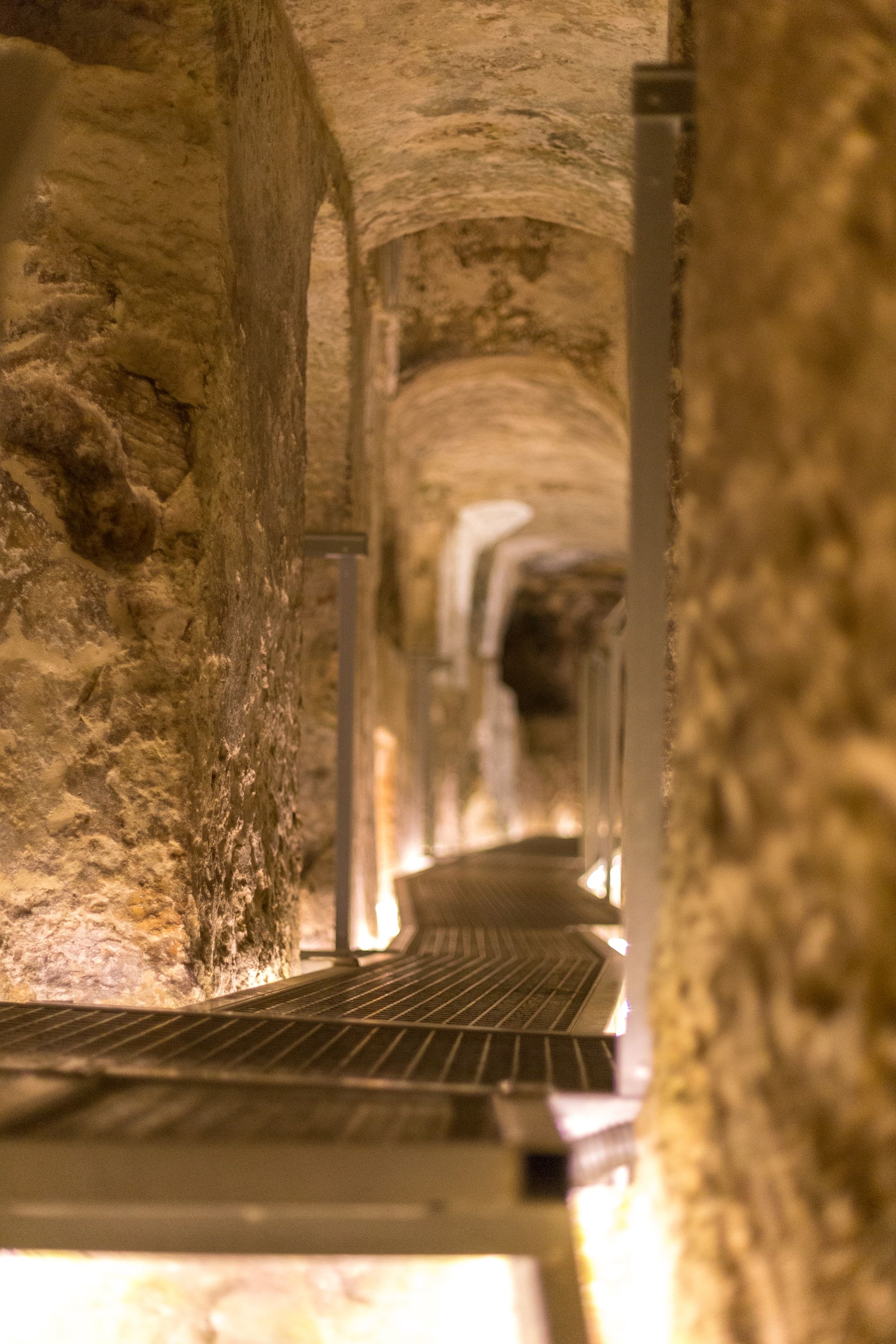 An underground tunnel