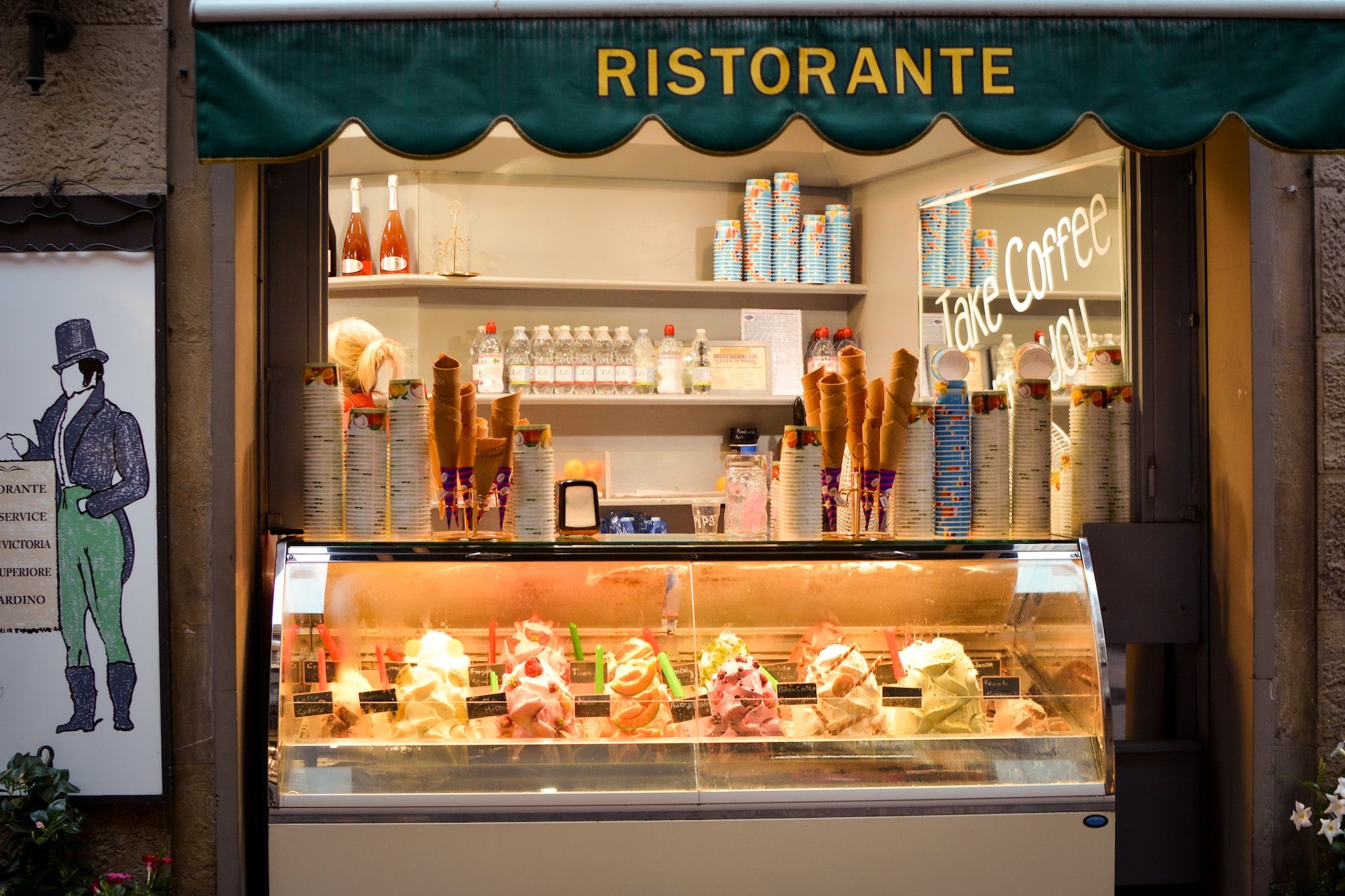 A gelato shop in Florence