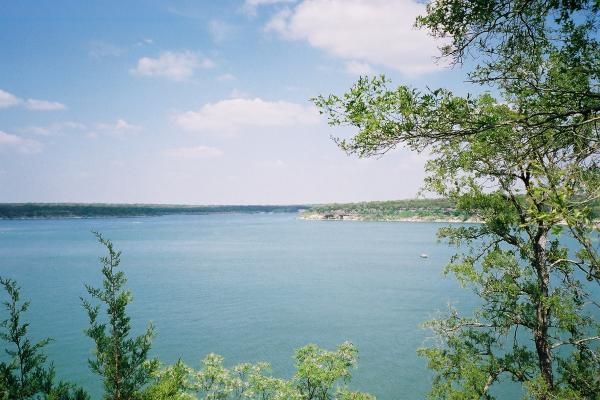 Lake Georgetown in Texas from the Good Water Trail, on the lake's southern side between milepost 3 and milepost 4