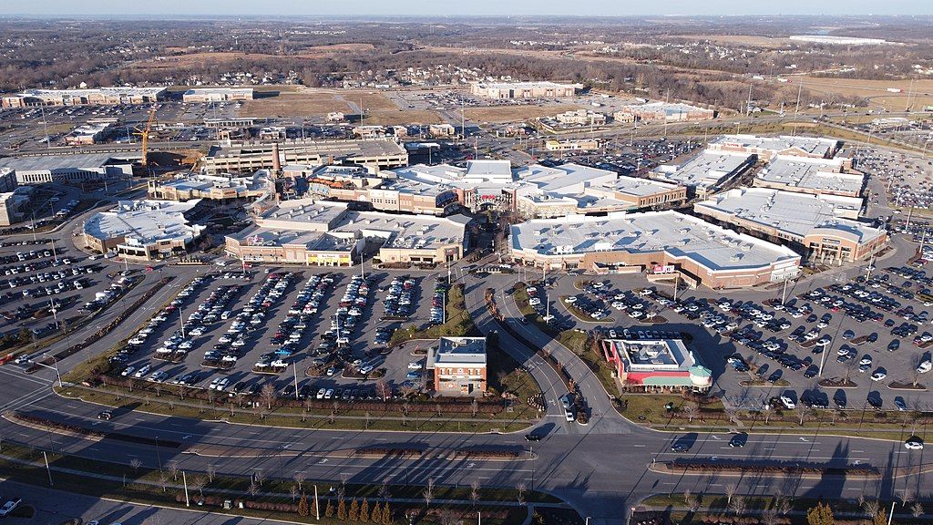 Aerial view of the Legends Outlets Kansas City