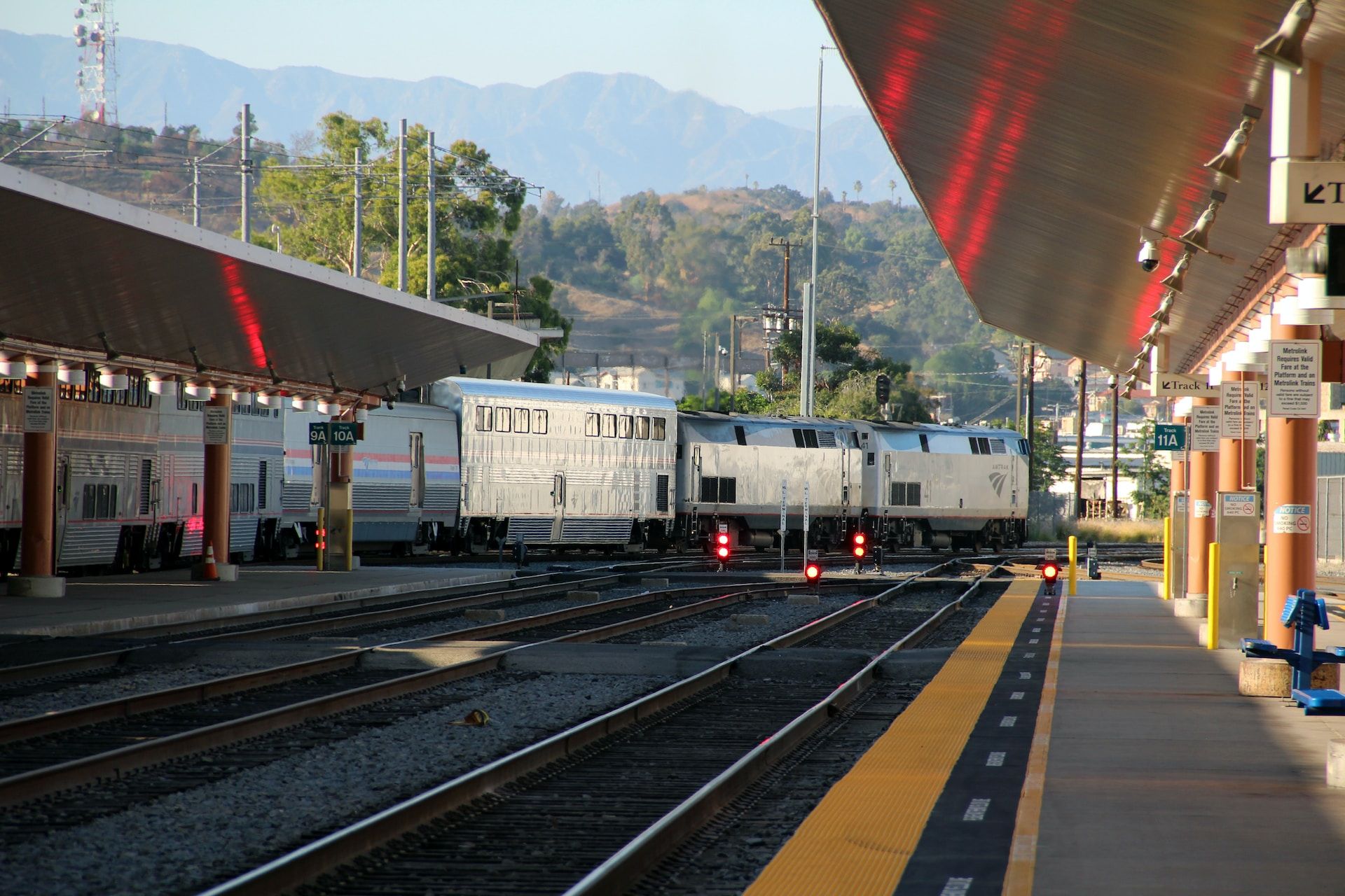 Amtrak train at Union Station, Los Angeles 