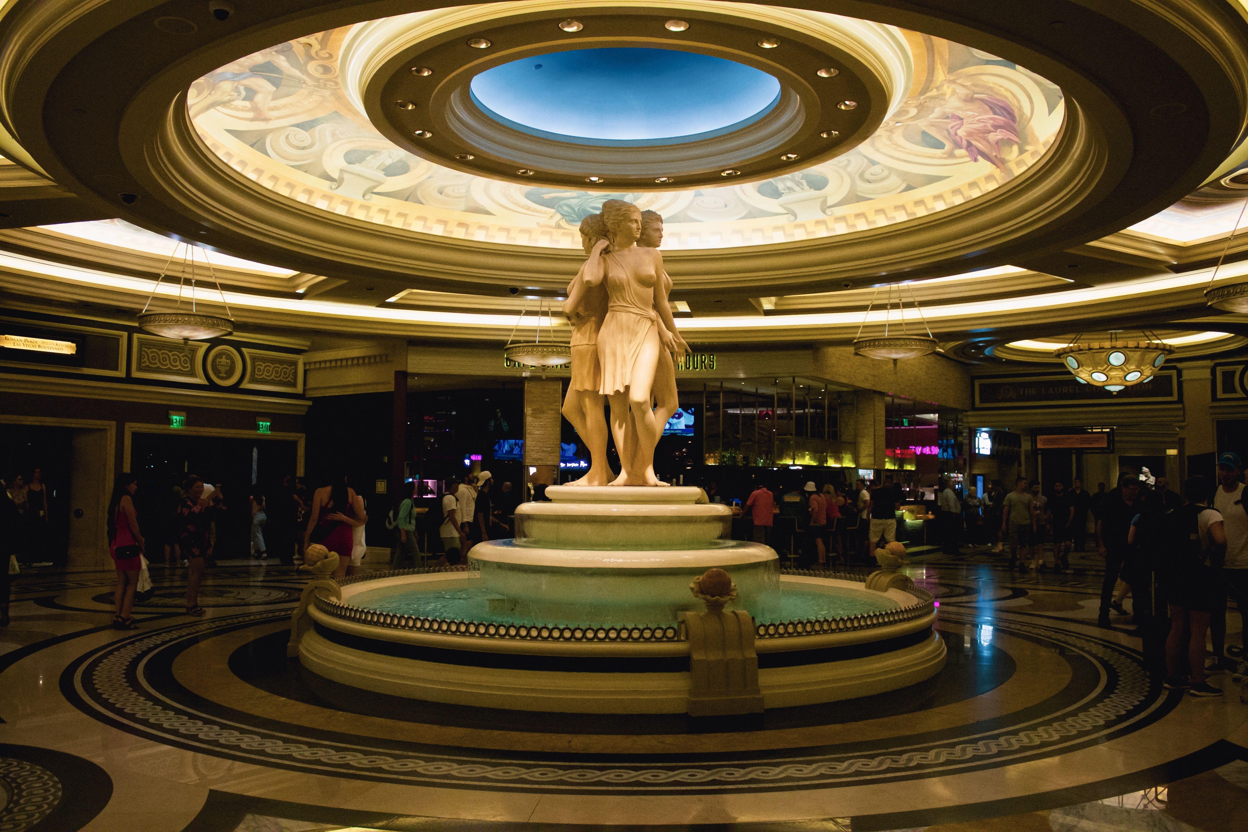 A Statue on Display inside Caesars' Palace Hotel and Casino in Las Vegas