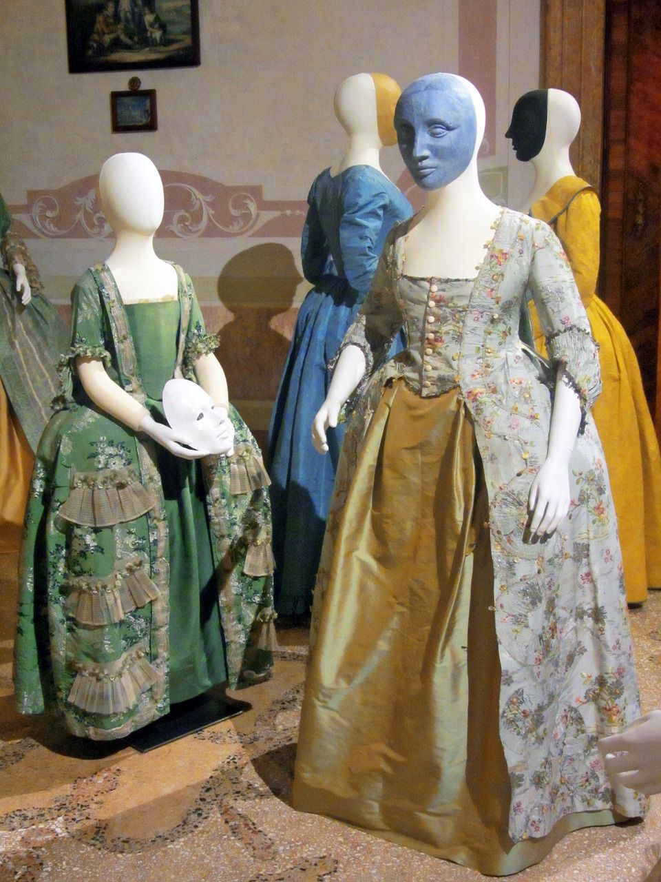 Period Venetian dresses on display