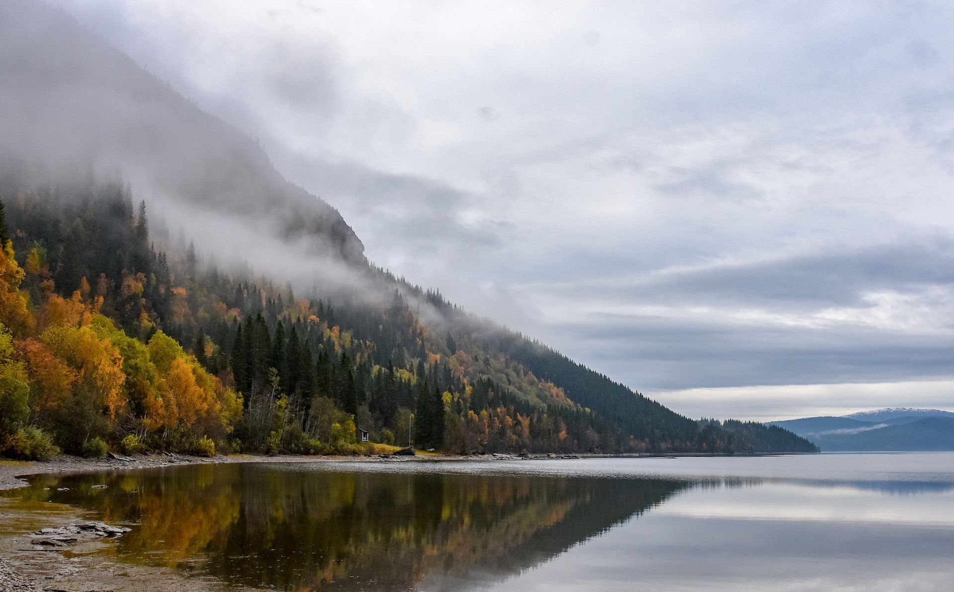 A lake in Mo i Rana, in Rana municipality where the Pluragrotta Cave is located, Norway