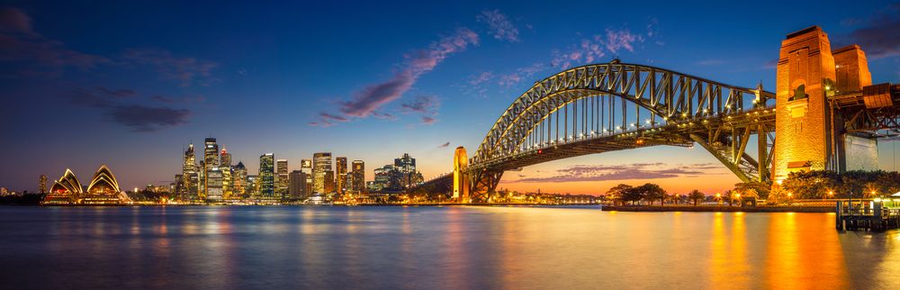 Panoramic view of Sydney Harbour Bridge