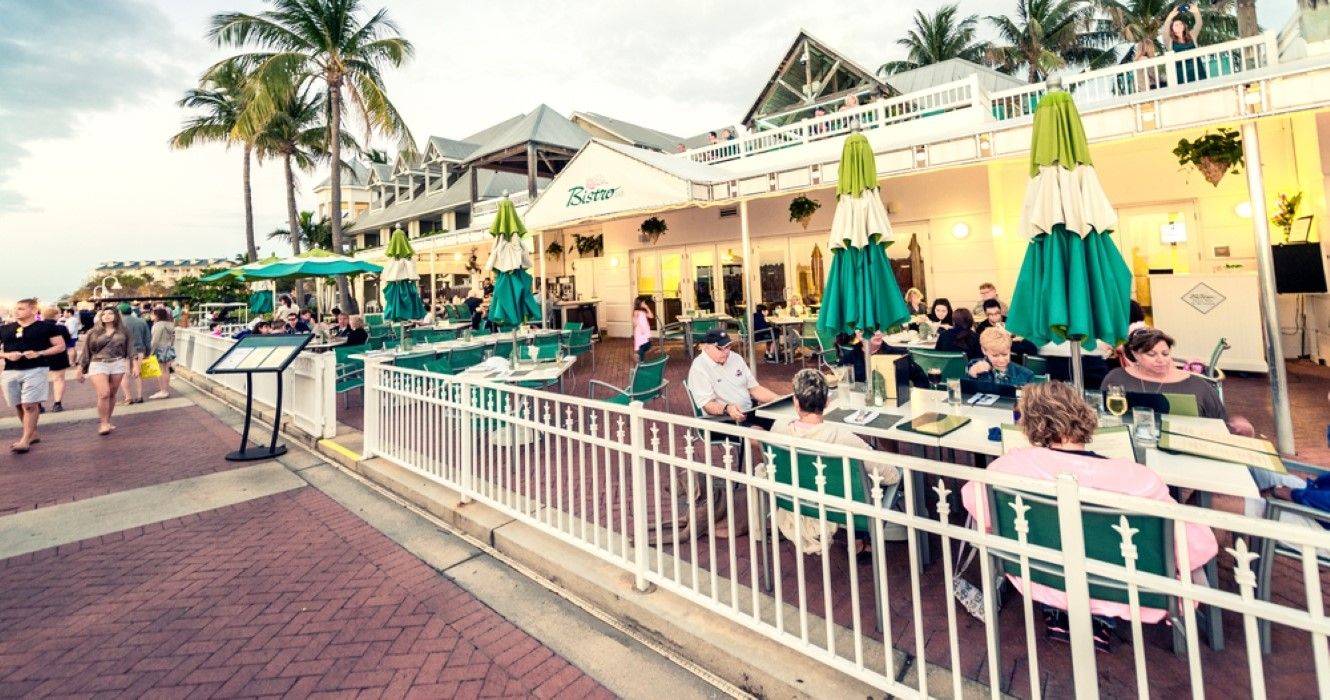 People at Mallory Square in Key West, Florida