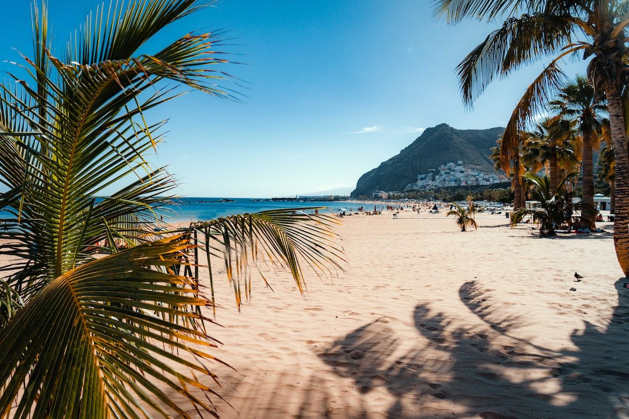 The beautiful beach of Teresitas in Tenerife