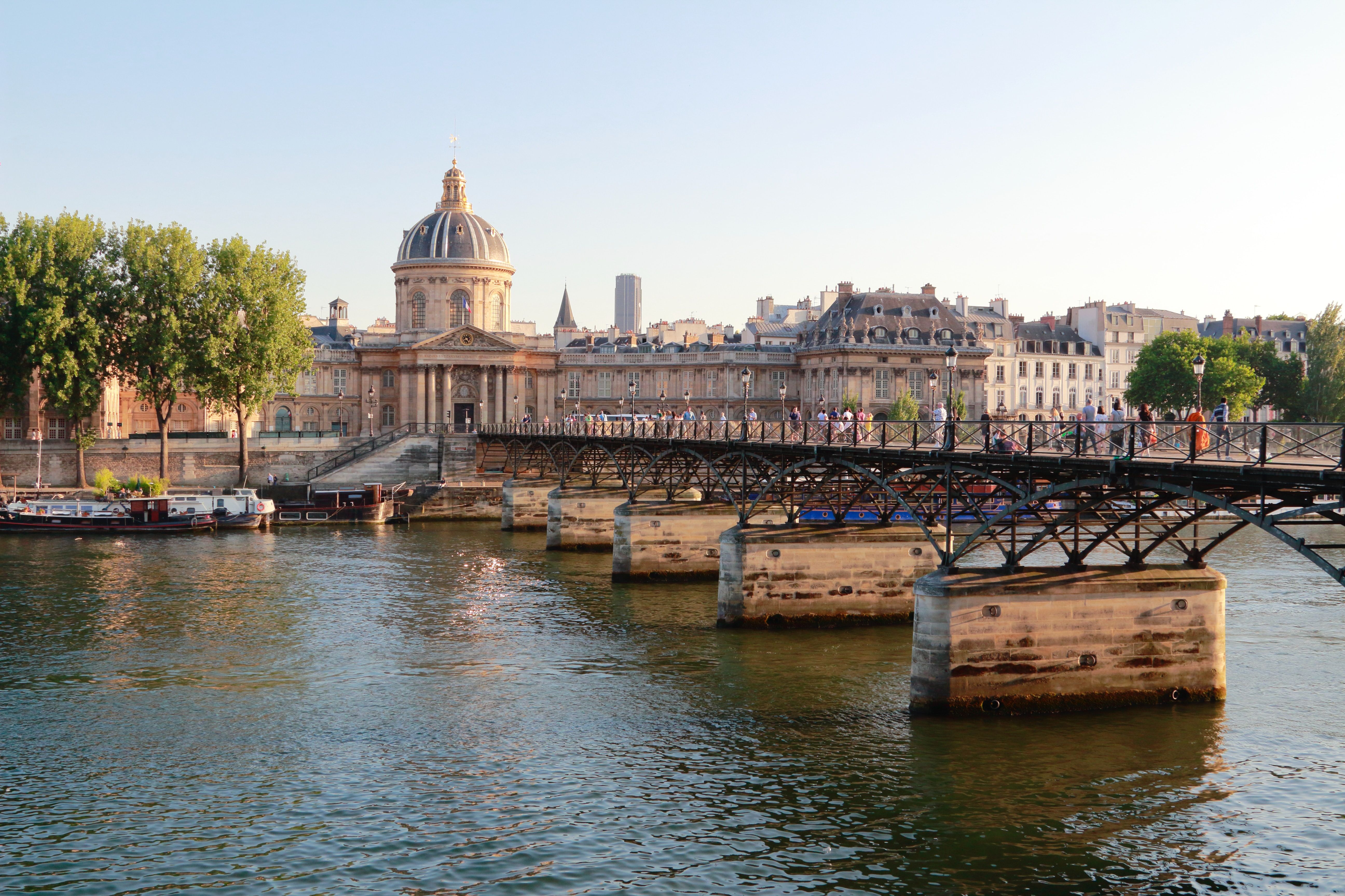 Pont des Arts over River Seine without Love Locks