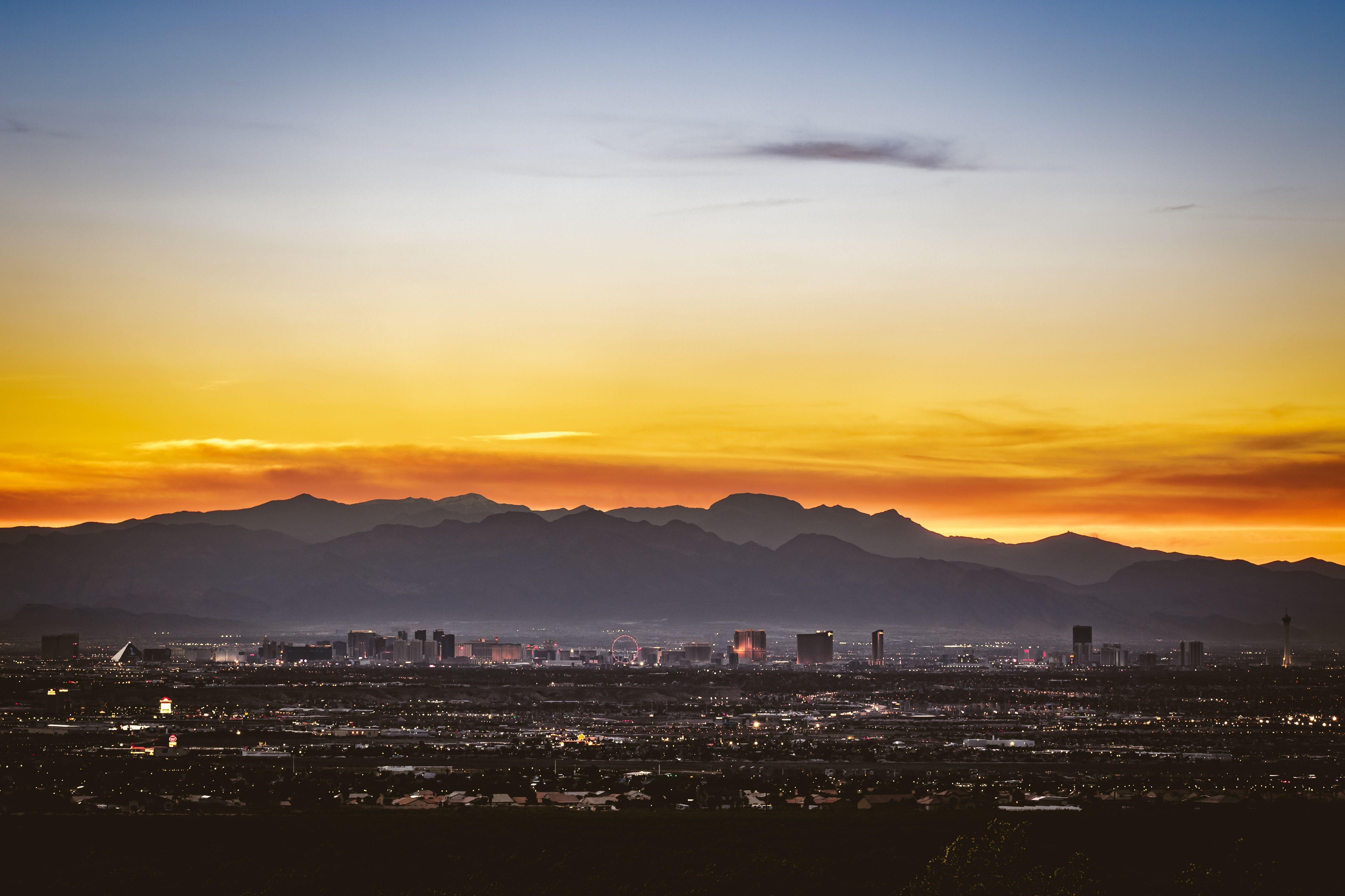 A sunset shot of the Las Vegas Strip taken from a quiet trail on the Southeast side of the valley.