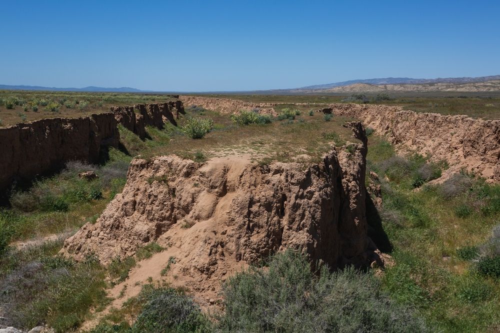 San Andreas fault line at Carrizo Plain National Monument