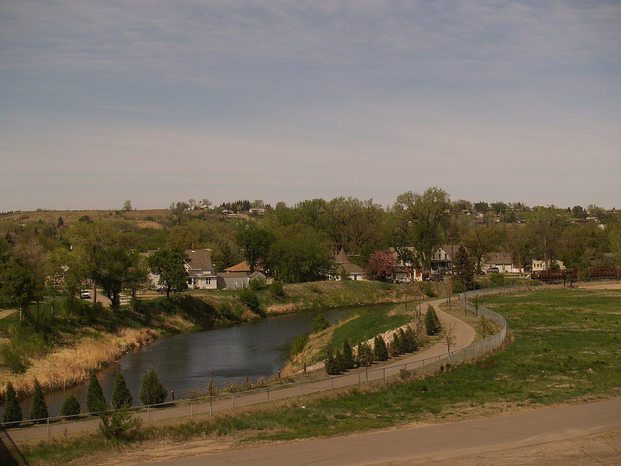 Scene of water in Minot North Dakota