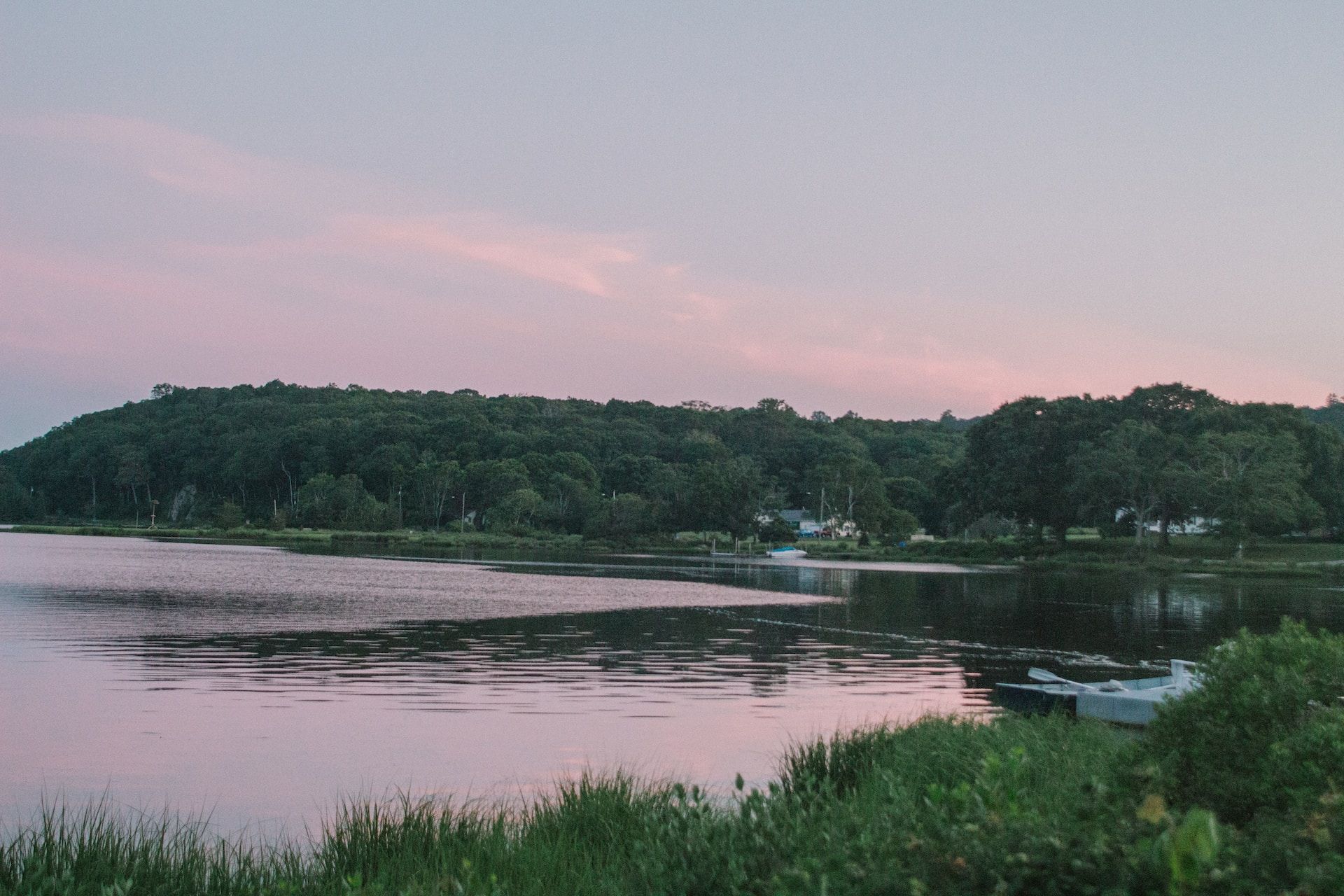 A lake in Mystic, Stonington, Connecticut, USA