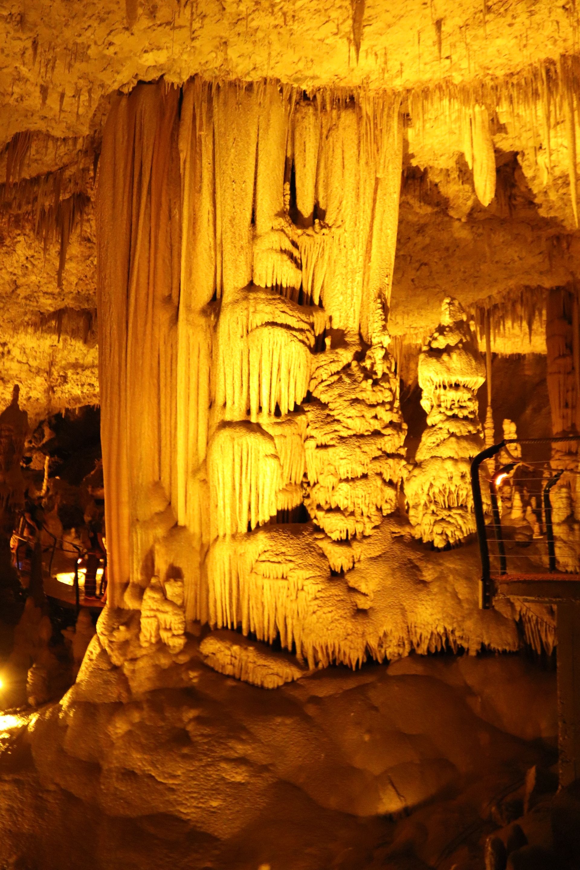 Mesmerizing underground stalactites