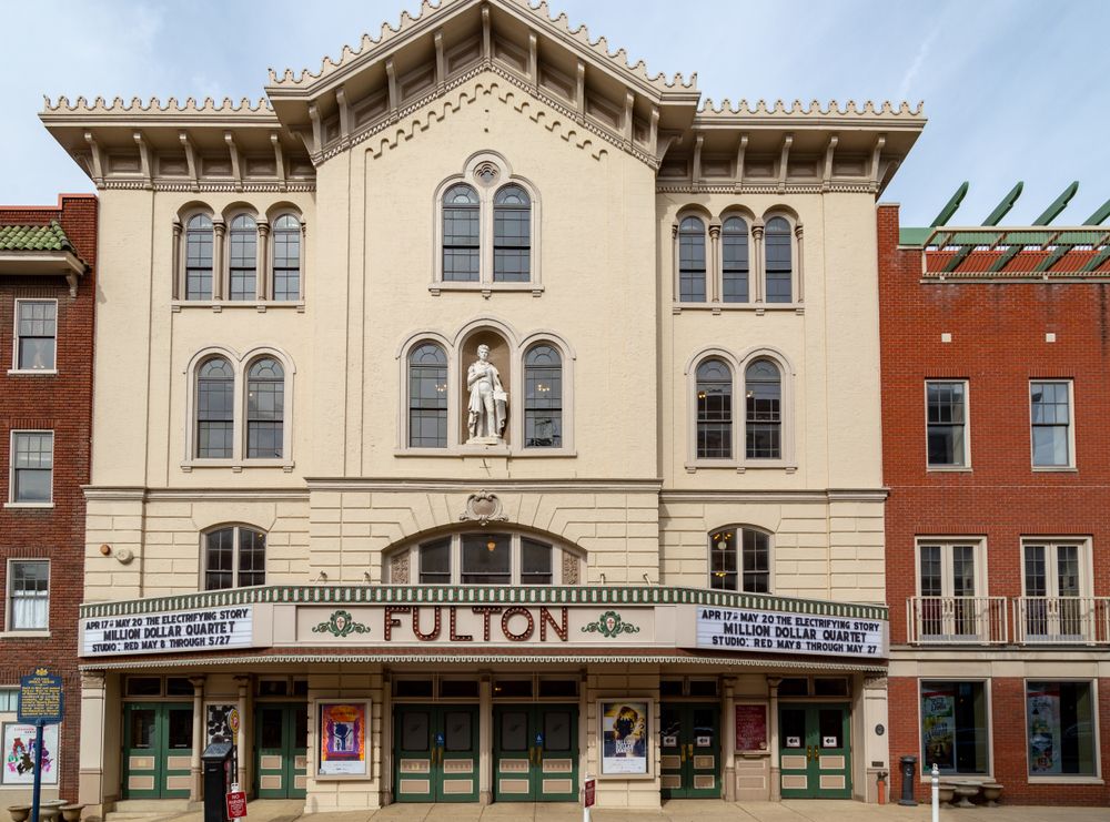 Exterior of the Fulton Theatre in Lancaster, Pennsylvania
