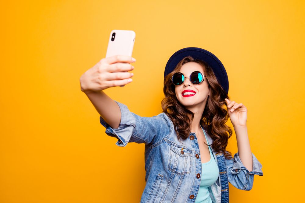 A girl taking a selfie