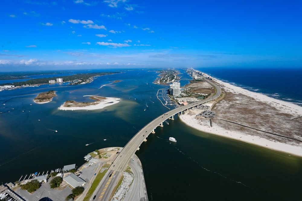 Aerial view of Gulf Shores, Alabama