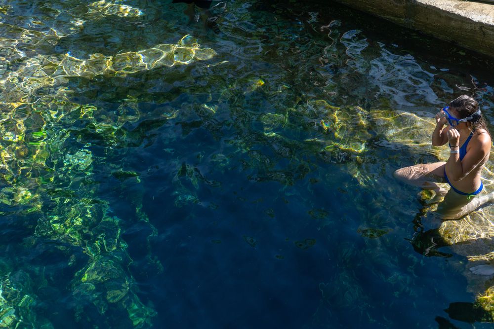 Jacob's Well, a popular local swimming hole near Austin