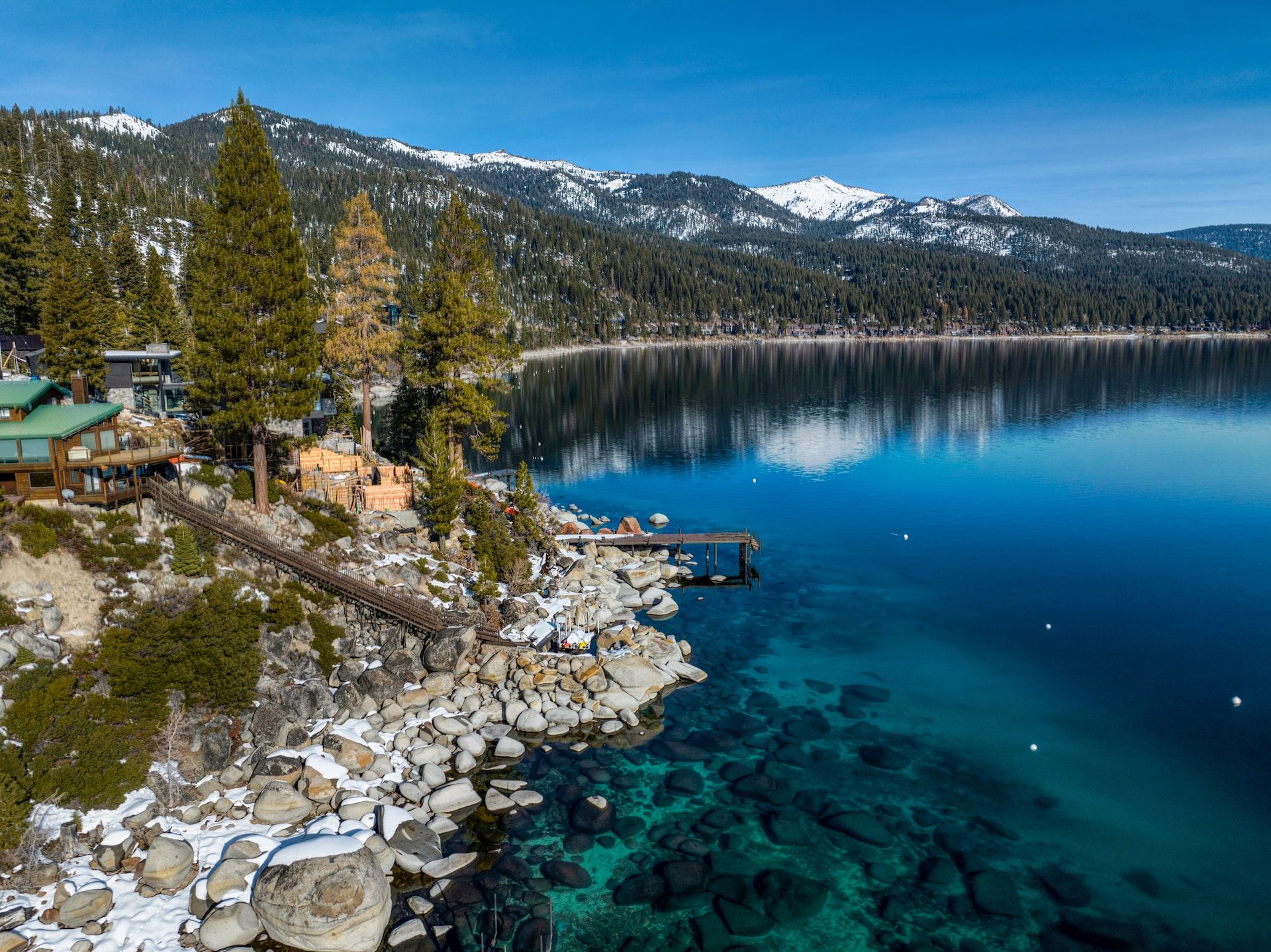 Donner lake in Truckee, Lake Tahoe, California, USA