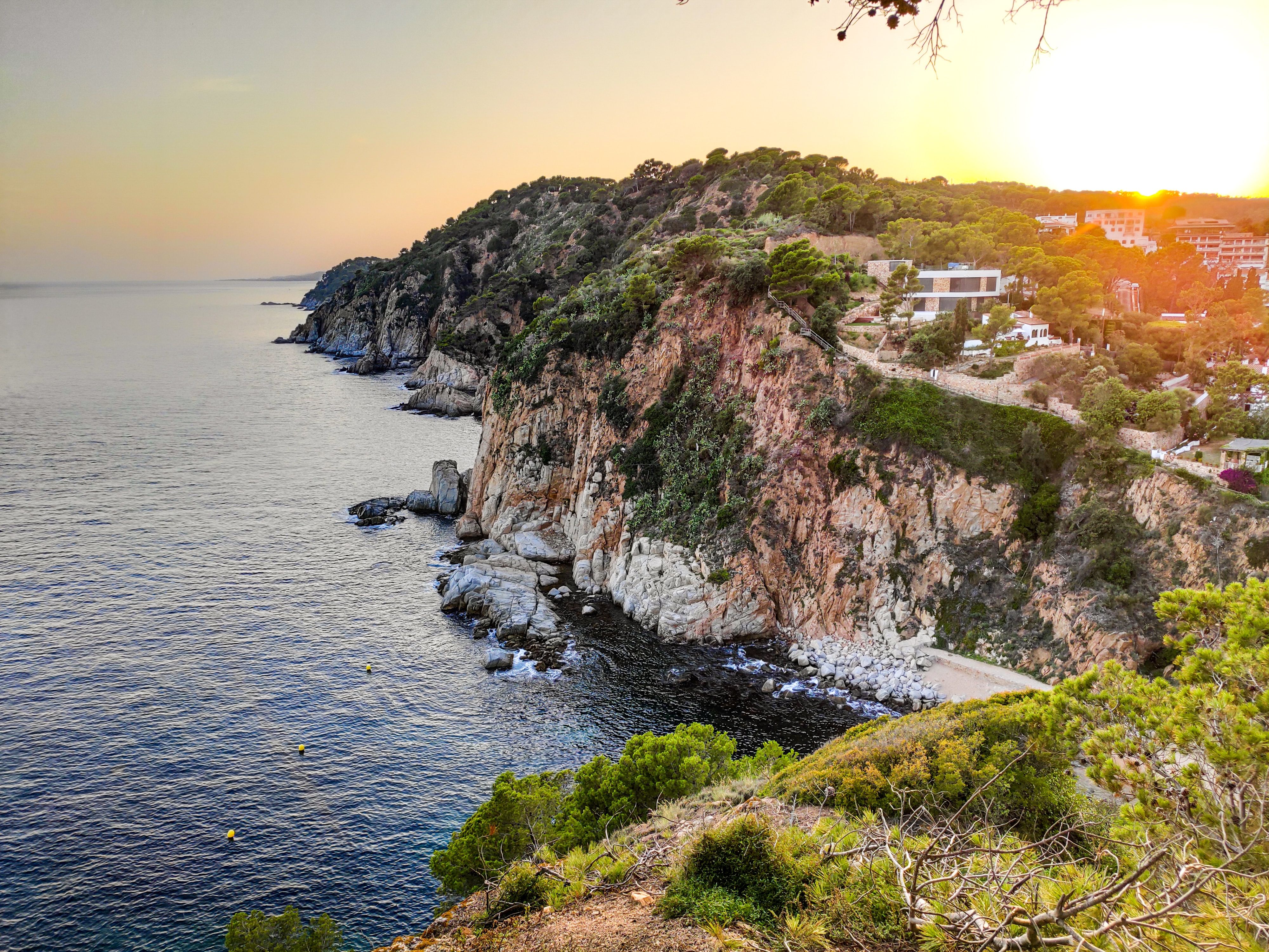 Sunset Point at a Cliff in Catalonia, Spain
