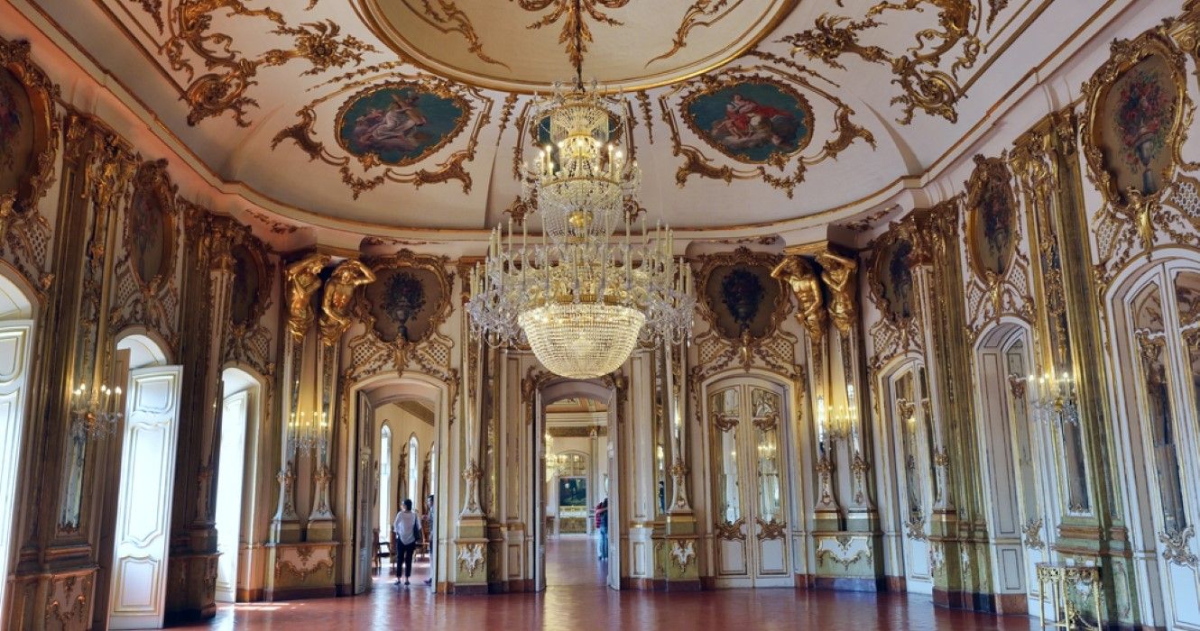 The interiors of the Queluz Royal Palace in Portugal