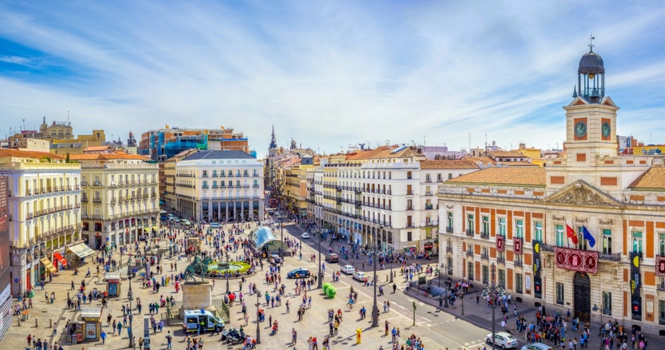 The Puerta del Sol square, Madrid, Spain